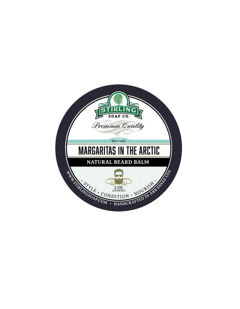 Stirling Soap Co. natural beard balm container on a white background