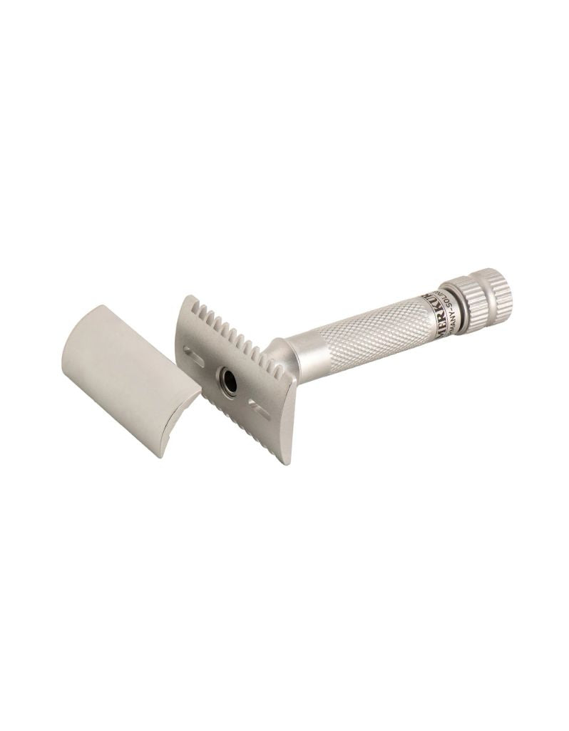 Merkur - 11 INOX Open Tooth Comb Safety Razor In Satin Stainless Steel