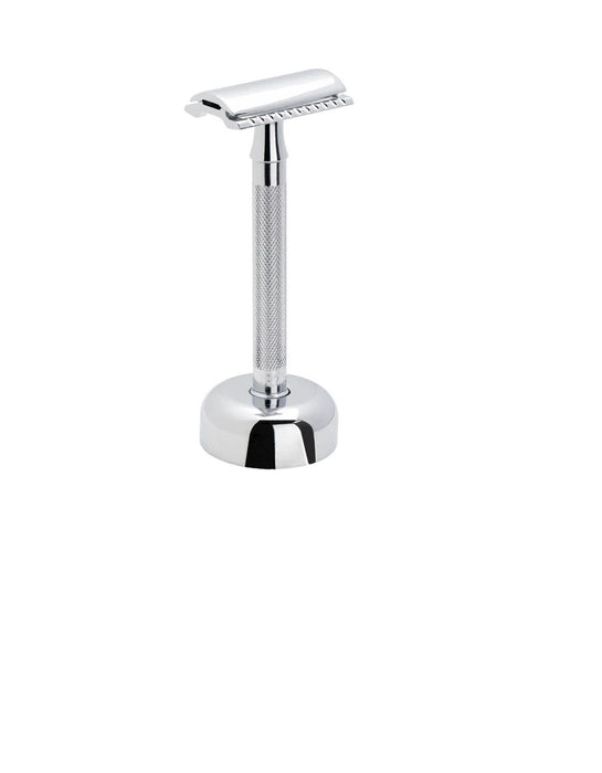 Merkur - 23C Long Handle Safety Razor and Stand, Bright Chrome