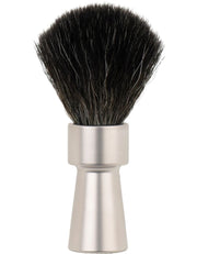 Merkur 1100 INOX satin shaving brush with black and grey synthetic bristles