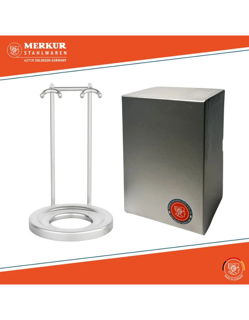 Merkur - Stand for Futur Razor and Brush, Matte Chrome Finish