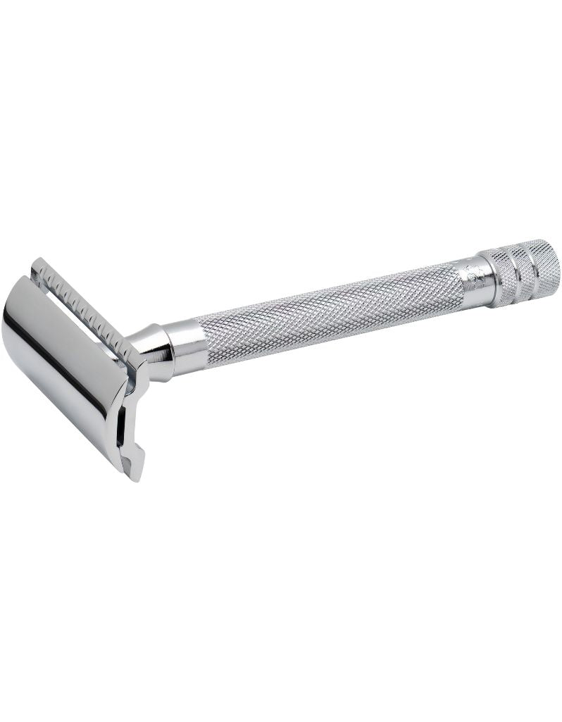 Merkur 23C Long Handle Safety Razor with chrome finish
