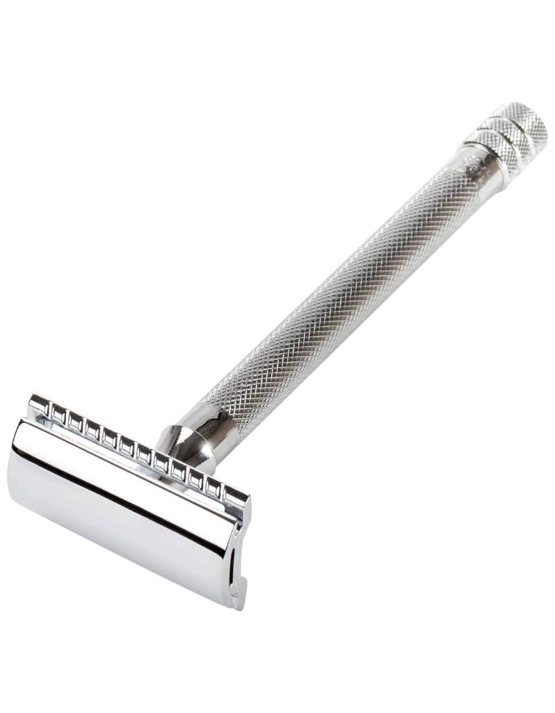 Merkur - 24C Extra Long Handle Safety Razor - Chrome - New England Shaving Company
