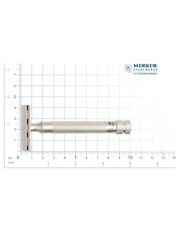 Merkur 34 INOX XL satin safety razor dimensions: length 10cm
