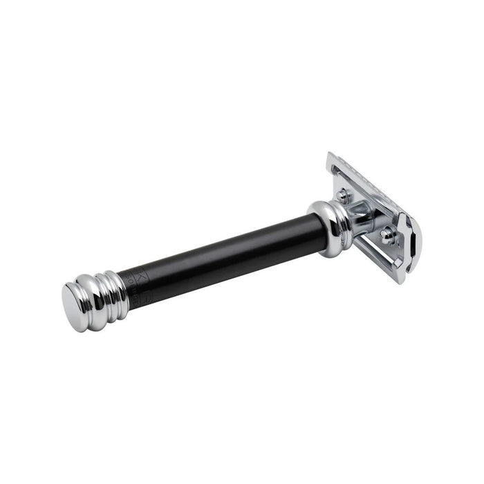 Merkur - 38B Long Handle Barber Pole Safety Razor, Black