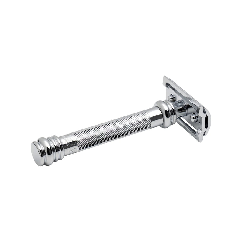 Merkur - 38C Long Handle Barber Pole Safety Razor, Chrome - New England Shaving Company