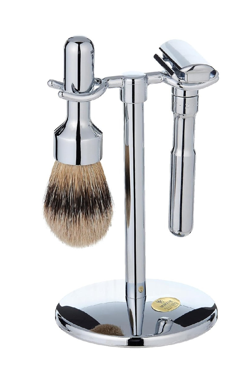 Merkur - Futur 3 Piece Classic Wet Shaving Set, Chrome