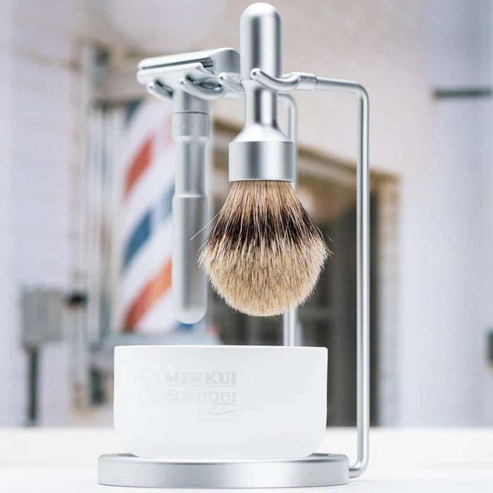 Merkur - Futur 4 Piece Classic Wet Shaving Set, Matte