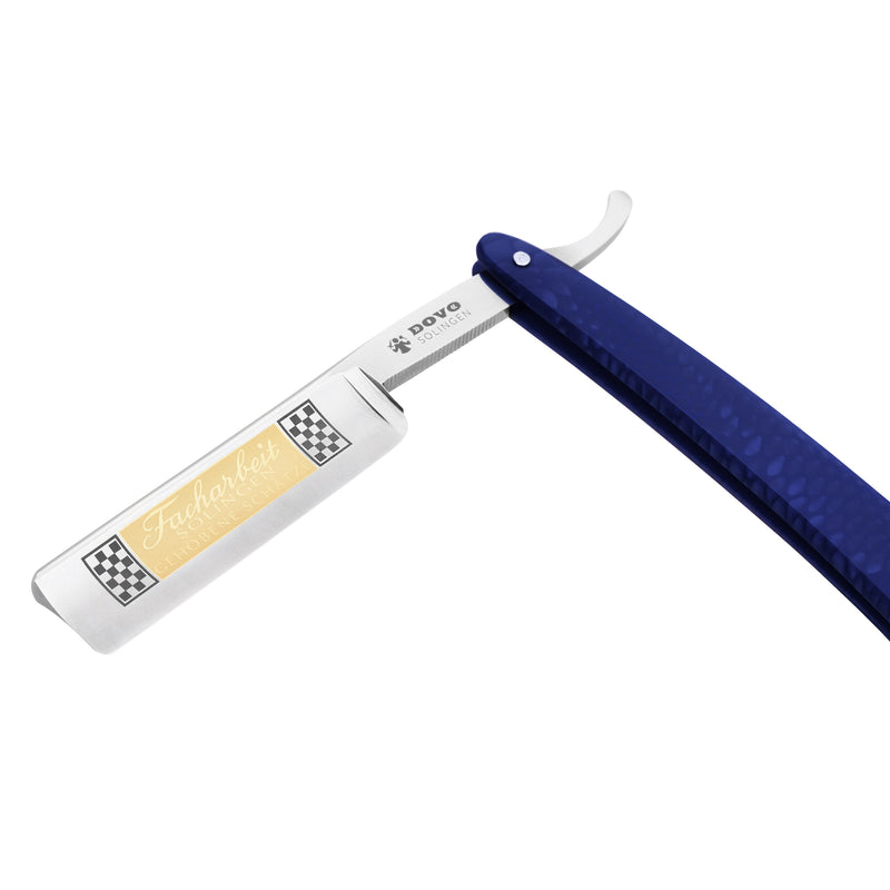 Dovo - Facharbeit Straight Razor, Acrylic Blue Handle, Square Point, 6/8" (Limited Edition)