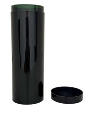 Black stainless steel travel razor with lid for shaving