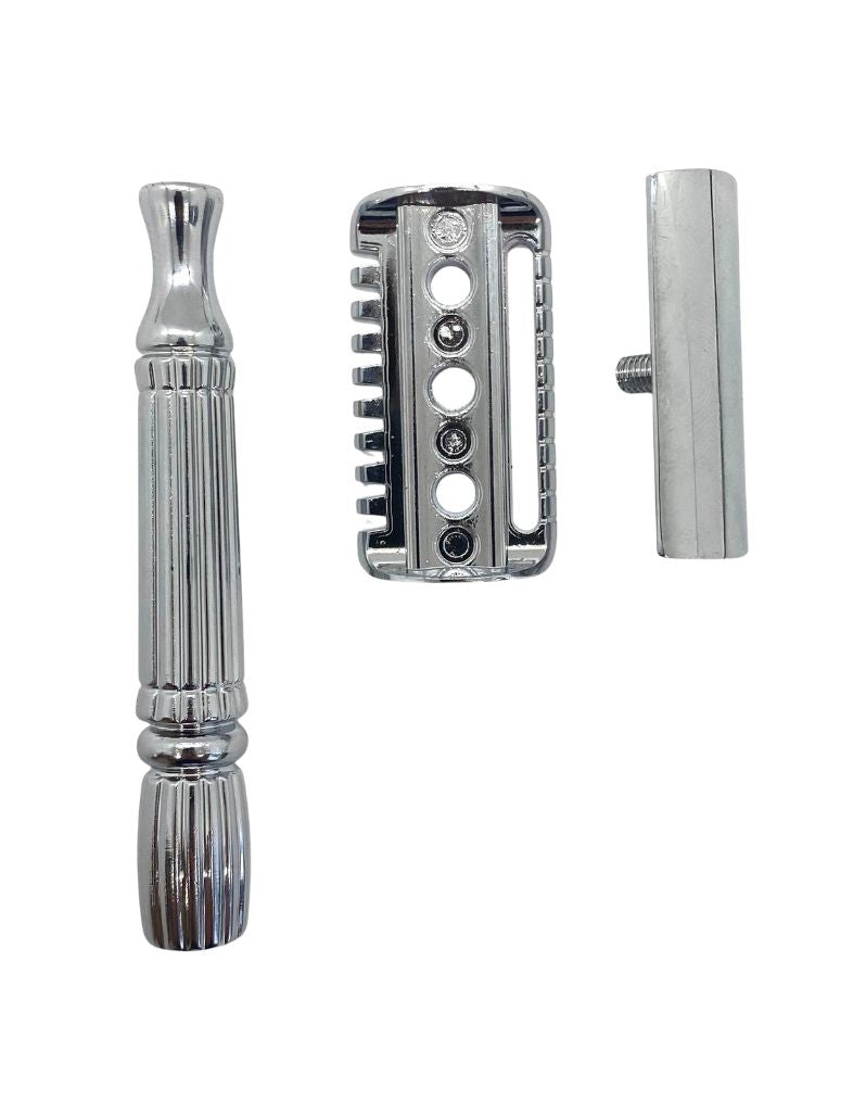 New England Shaving Company - Dual Comb Safety Razor, Chrome Plated