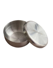 New England Shaving Company - Stainless Steel Shaving Soap & Cream Bowl with Lid - New England Shaving Company