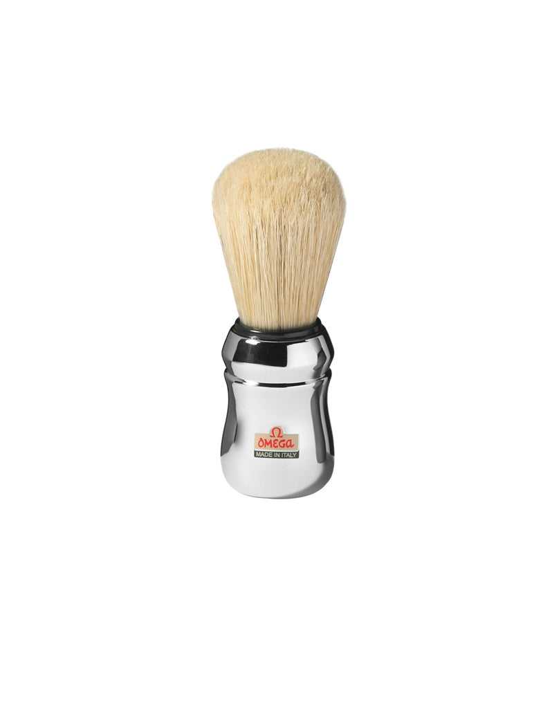 Omega - 10083 Professional Boar Bristle Shaving Brush - Chromed Plastic