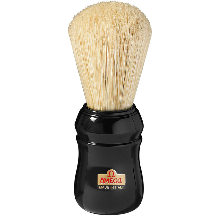 Omega - 10049 Professional Boar Hair Shaving Brush - Black - New England Shaving Company