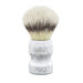 Omega - Evo Shaving Brush - White Marble - E1858 - New England Shaving Company