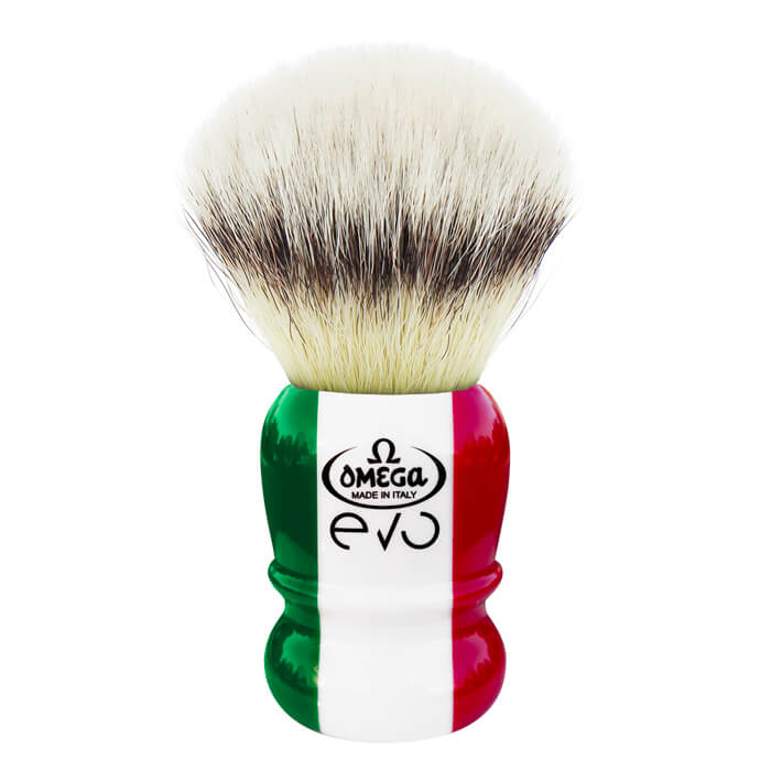 Omega - Evo Shaving Brush - Special Italian Flag - E1882 - New England Shaving Company