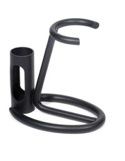 Omega Shaving Stand for Brush and Razor in Black Metal Finish
