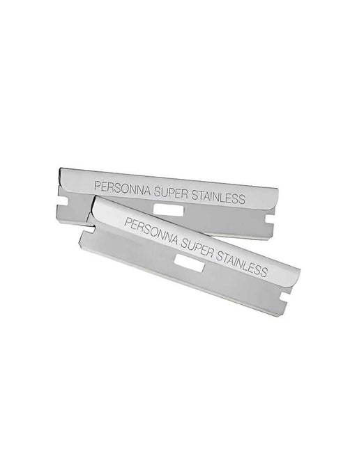 Personna Super Stainless Steel single edge razor blades with metal blade holders for grooming