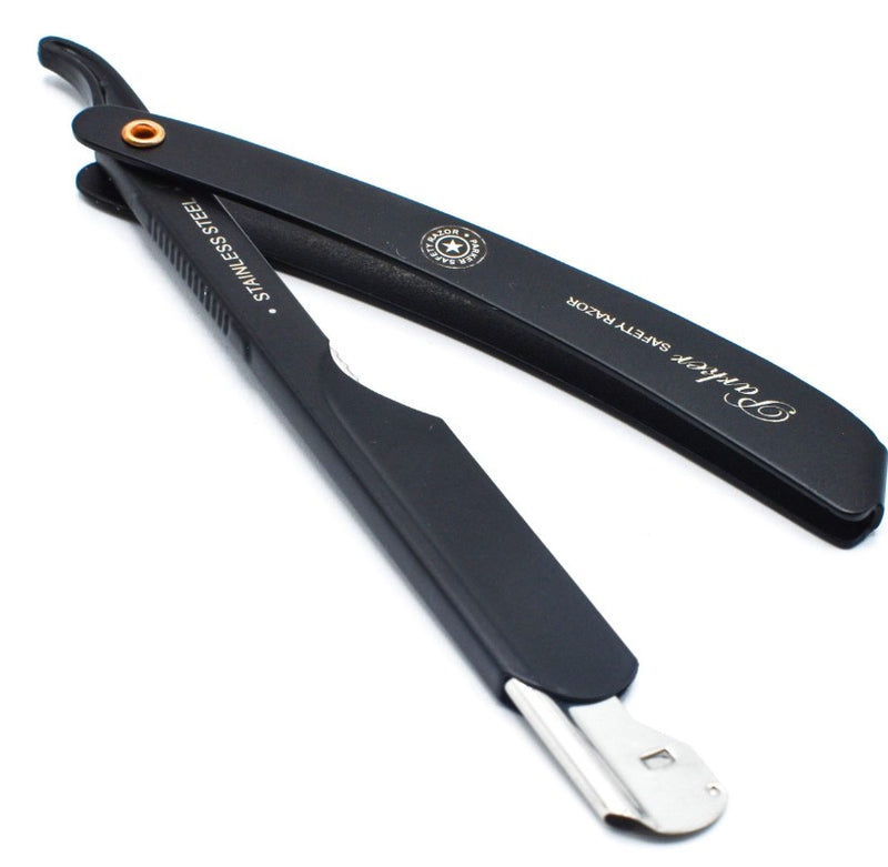 Parker - Adjustable Professional Barber Razor PTABK, Stainless Steel - New England Shaving Company