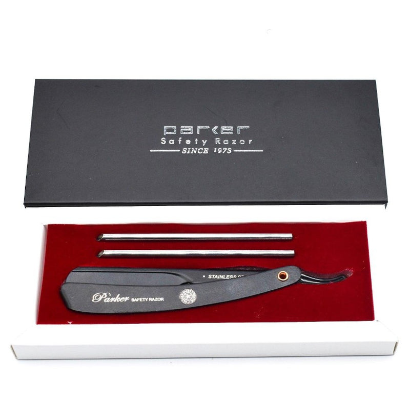 Parker - Adjustable Professional Barber Razor PTABK, Stainless Steel - New England Shaving Company
