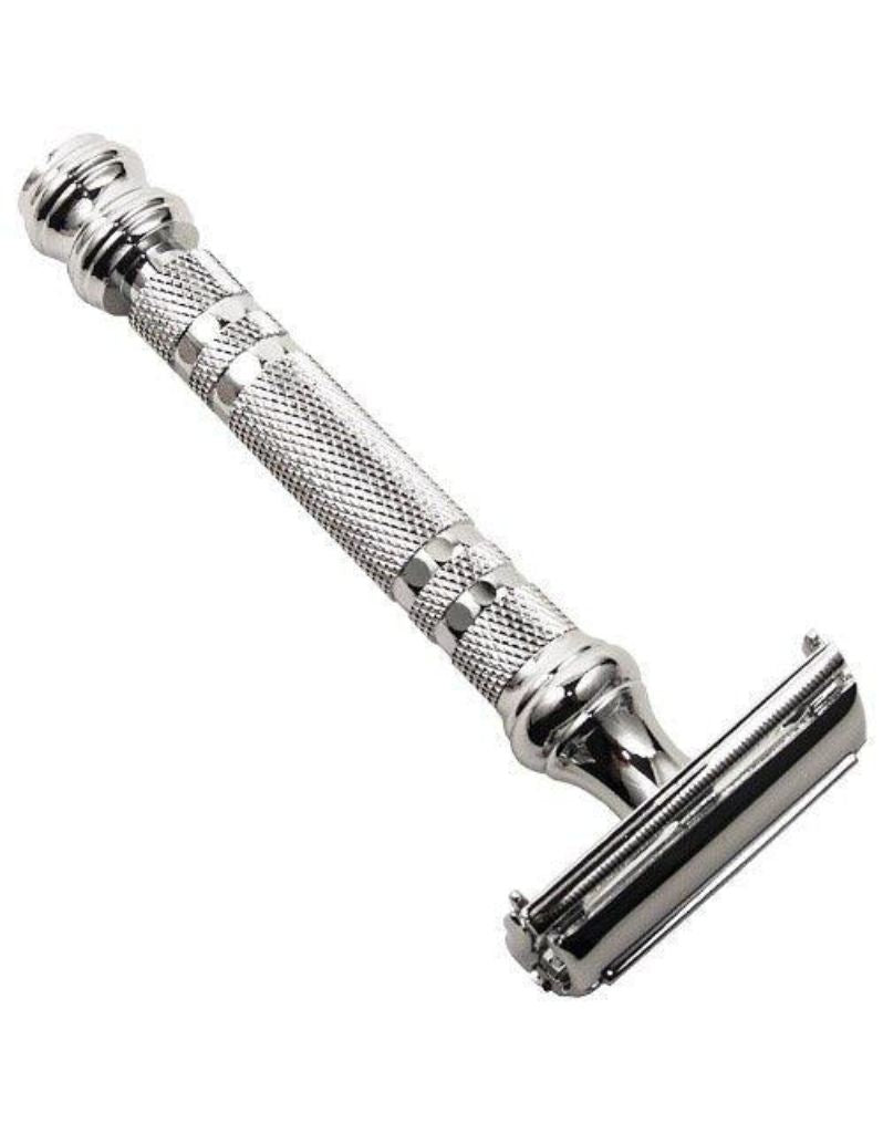 Parker - Super Heavyweight Butterfly Safety Razor 66R - Chrome - New England Shaving Company