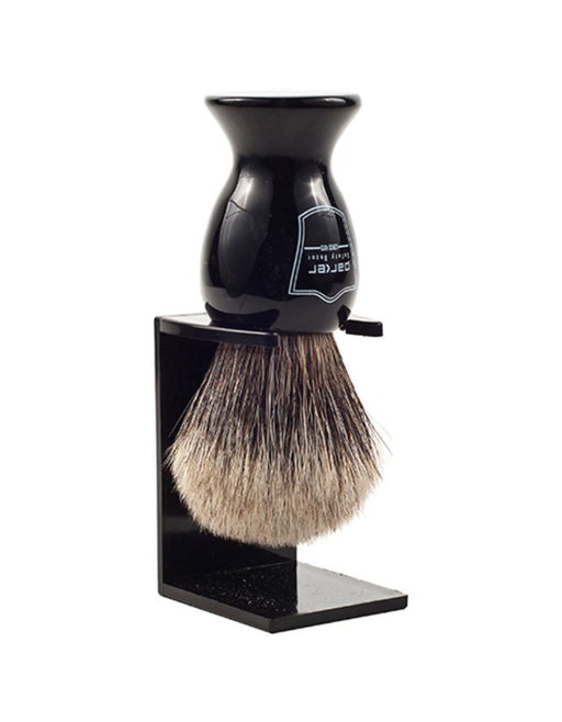Parker - Black Handle Pure Badger Brush with Stand - New England Shaving Company