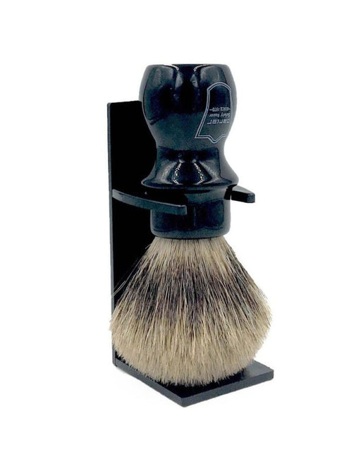 Parker - Black Mug Pure Badger Brush with Stand