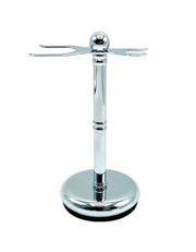 Parker - Chrome Safety Razor and Brush Stand - New England Shaving 