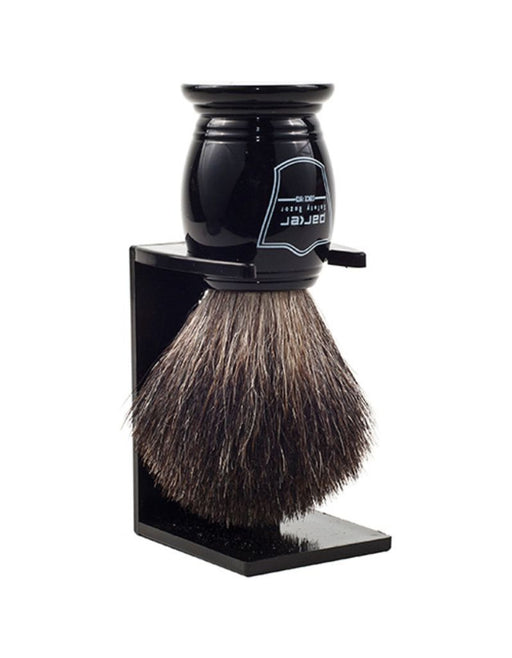 Parker - Ebony Handle Black Badger Brush with Stand - New England Shaving Company