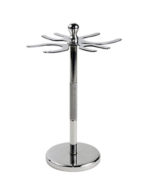Parker - Stainless Steel 4 Prong Razor and Brush Stand - New England Shaving Company