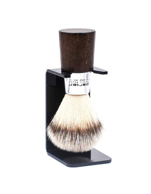 Parker - Walnut and Chrome Handle Synthetic Brush with Stand - New England Shaving Company