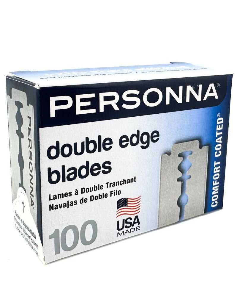 Personna Double Edge Razor Blades 100 Pack Stainless Steel Comfort Coated Made in USA
