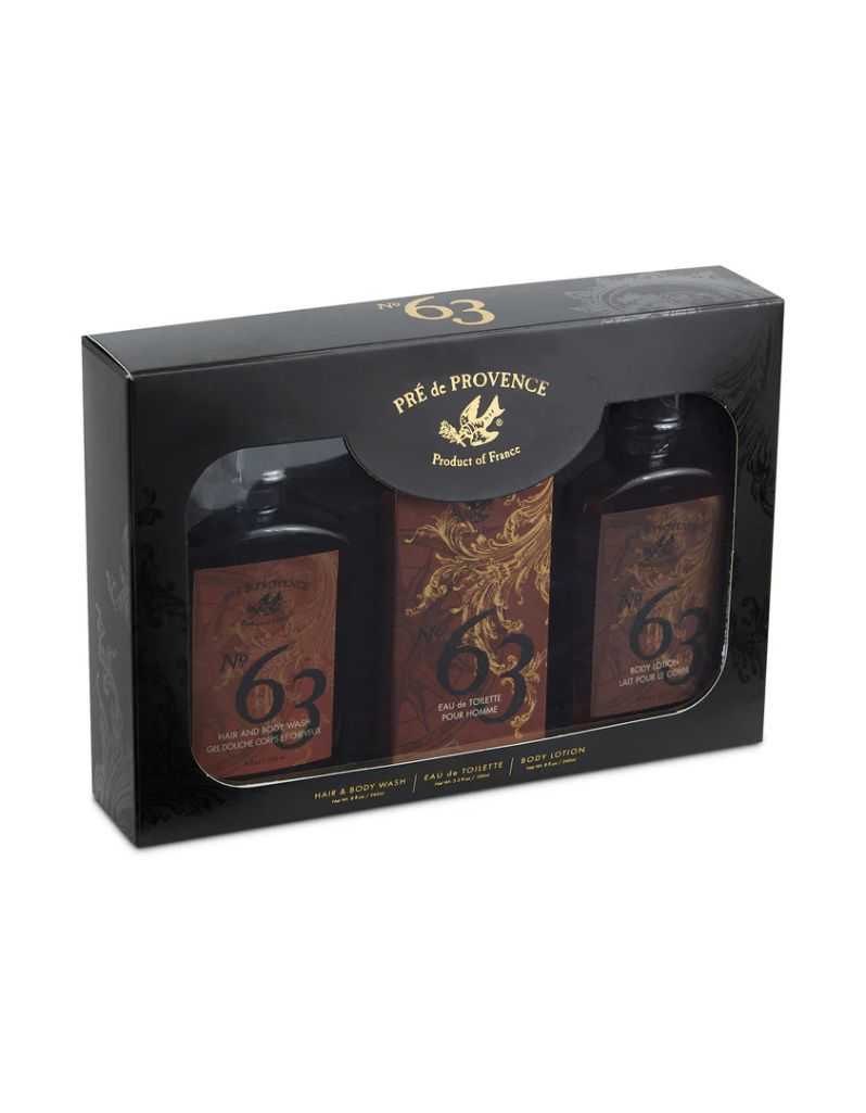 Pre de Provence 63 skincare set packaging on a white background