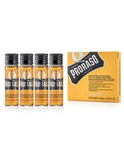 Set of Proraso beard care products including bottles and packaging on a white background