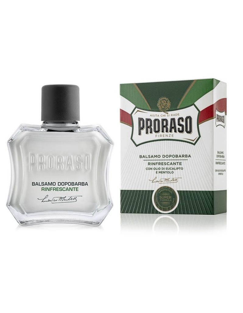 Proraso Refreshing after shave balm bottle and packaging on a white background