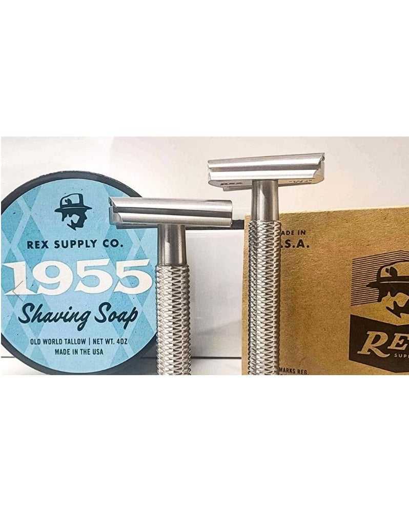 Rex Supply Co - Sentry Slant XL Three Piece Stainless Steel Safety Razor