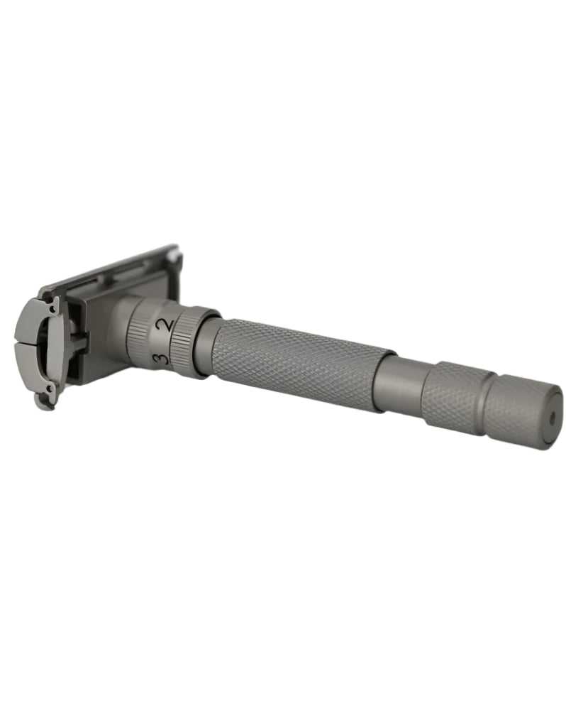 Rockwell - T2 Twist-To-Open Adjustable Safety Razor in Stainless Steel