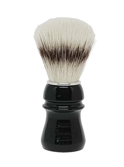 Semogue - Owner's Club C5 Synthetic Sylver Bristle Shaving Brush, Jet Black Handle, 24mm