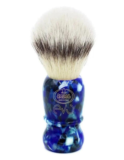 Omega - Evo Shaving Brush - Blue - E1892 - New England Shaving Company