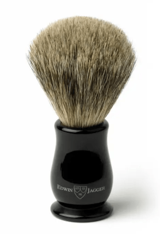Edwin Jagger - IECSBBB Chatsworth Imitation Ebony Best Badger Shaving Brush, Medium - New England Shaving Company