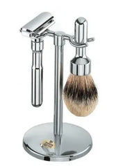 Merkur - Stand for Futur Razor and Brush, Bright Chrome Finish - New England Shaving Company