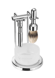 Merkur - Stand for Futur Razor and Brush, Bright Chrome Finish - New England Shaving Company