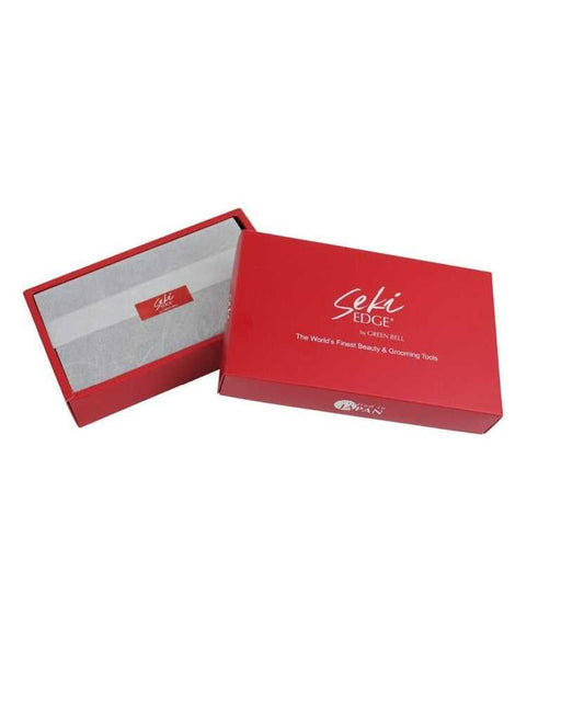 Red box with a white interior on a white background