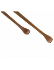 Two bamboo ear picks with a spoon-like end, part of the Seki Edge traditional bamboo ear care set.