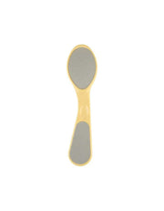 Yellow and gray foot file on a white background