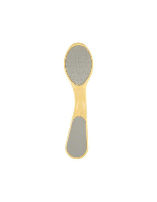 Yellow and gray foot file on a white background