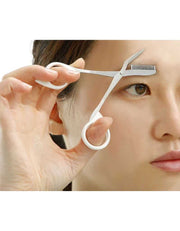 Eyebrow comb with white handles