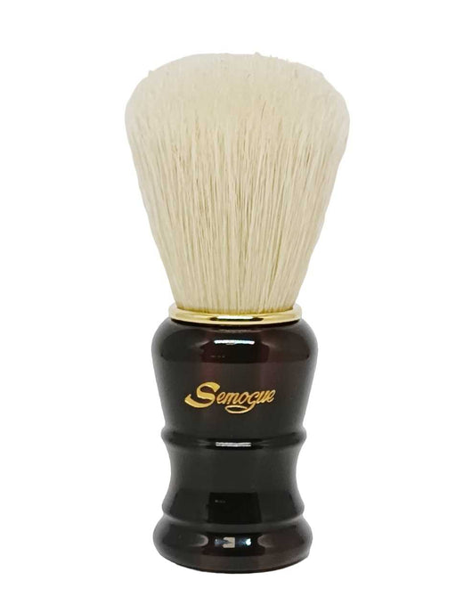 A Semogue Pegasus C7 shaving brush with a tortoiseshell handle and premium boar bristles.