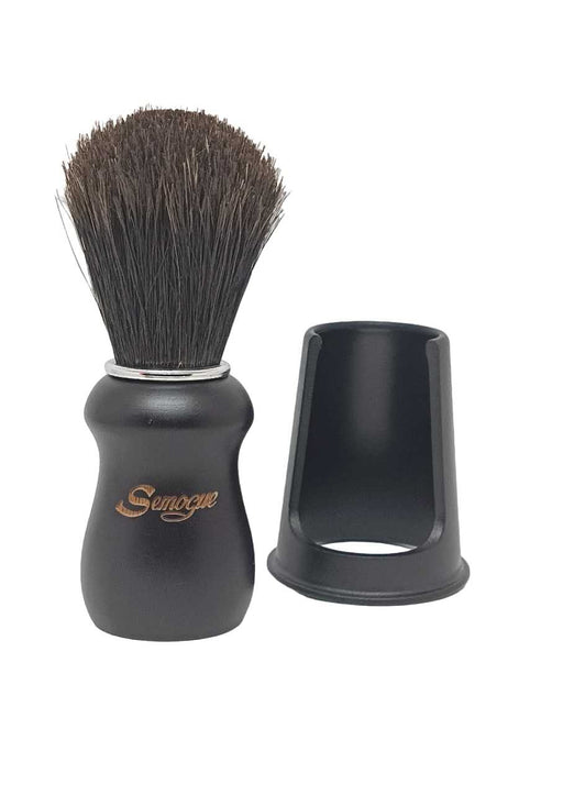 Semogue Pharos Black Horse Shaving Brush, Black Handle