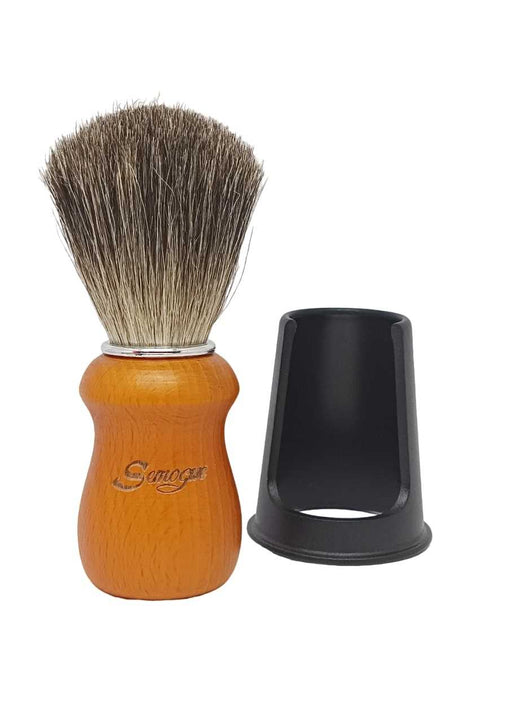 Semogue Pharos Grey Badger Shaving Brush, Yellow Handle
